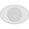 Ekena Millwork Standard Dalton Bullseye Rosette With Rounded Edge, 7"W x 4 3/4"H x 1/2"P ROSP070X048X050DAL04 - alternate 3